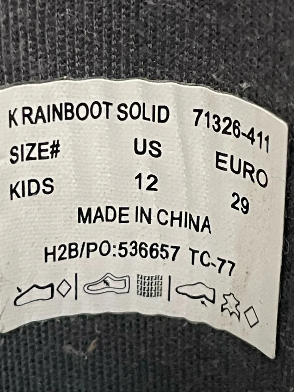 Bogs Kids Rain Boots Pull On Nacy Blue Lime Green Size 12 EU 29